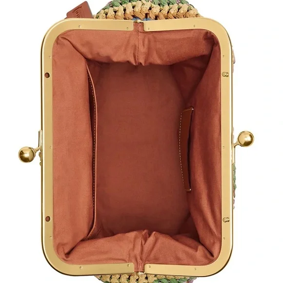 COACH
Kisslock Large Multi Straw Frame Bag 27
Multicolor Woven Handbag - Picture 3 of 5